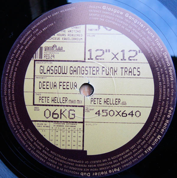 Glasgow Gangster Funk - Deeva Feeva (Pete Heller Mix) | Regal (REG 29) - 4
