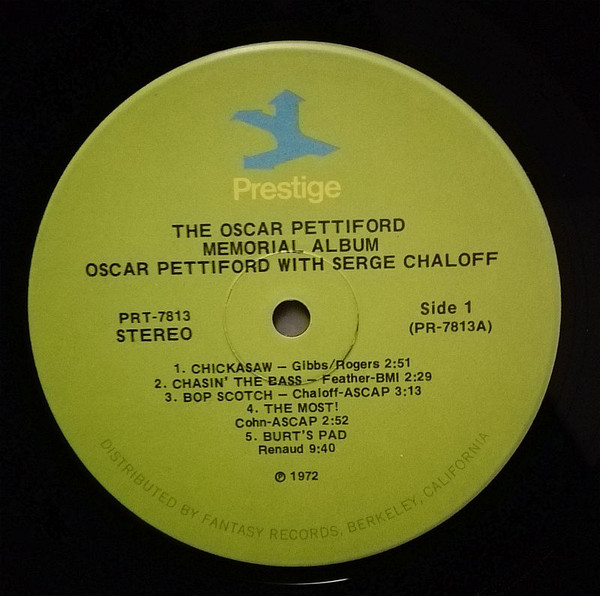 Oscar Pettiford - The Oscar Pettiford Memorial Album | Prestige (PRT-7813) - 2