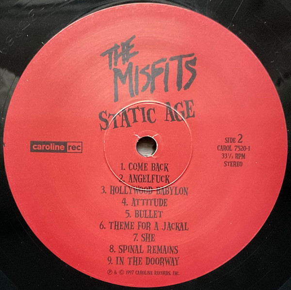 Misfits - Static Age | Caroline Records (CAR 7520-1) - 4 Misfits - Static Age | Caroline Records (CAR 7520-1) - 4