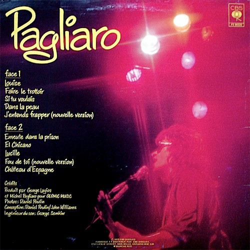 Michel Pagliaro - Pagliaro | CBS (FS 90320) - 2