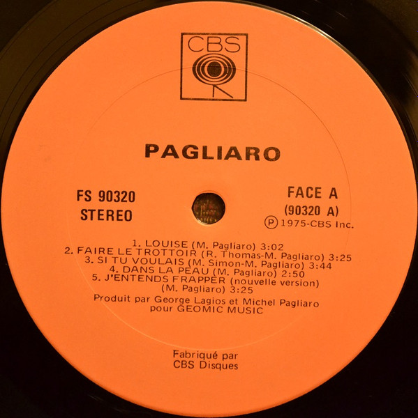 Michel Pagliaro - Pagliaro | CBS (FS 90320) - 3