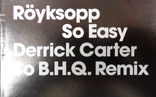 Röyksopp - So Easy | Wall Of Sound (WALL T 084 Y) - 2