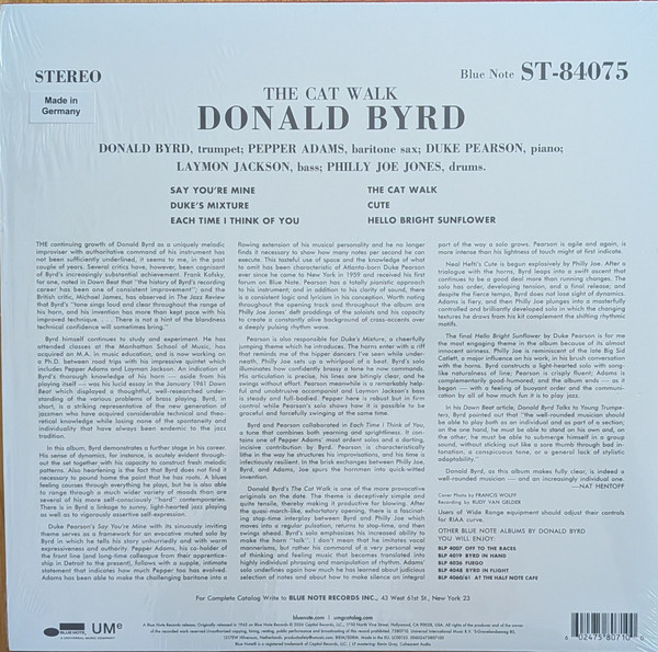 Donald Byrd - The Cat Walk | Blue Note (BST 84075) - 3