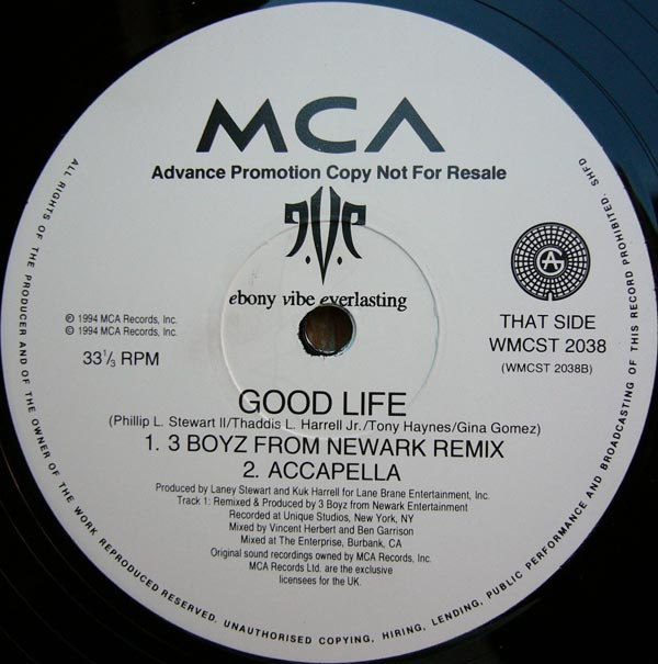 Ebony Vibe Everlasting - Good Life | MCA Records (WMCST 2038) - 3 Ebony Vibe Everlasting - Good Life | MCA Records (WMCST 2038) - 3