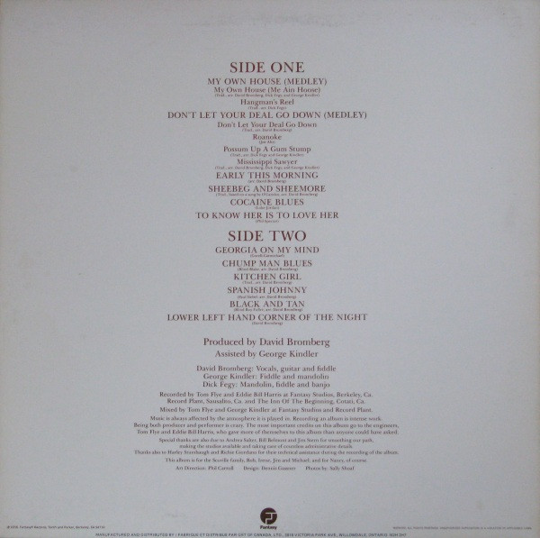 David Bromberg - My Own House | Fantasy (9160-9572) - 2