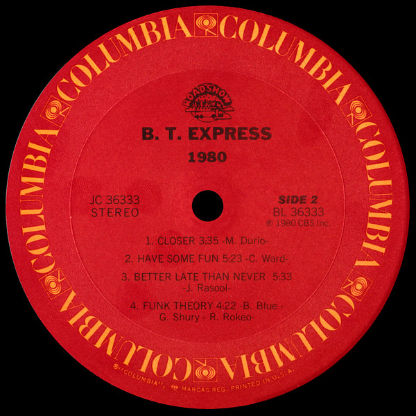 B.T. Express - 1980 | Columbia (JC 36333) - 4 B.T. Express - 1980 | Columbia (JC 36333) - 4