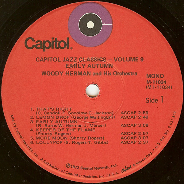 Woody Herman And His Orchestra - Early Autumn | Capitol Records (M-11034) - 3