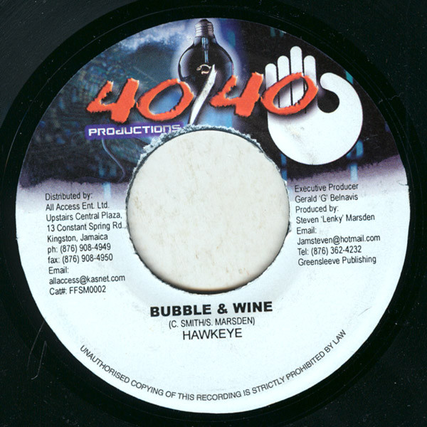 Hawkeye / Madd Anju - Bubble & Wine / Hard | 40/40 Productions (FFSM0002) - main