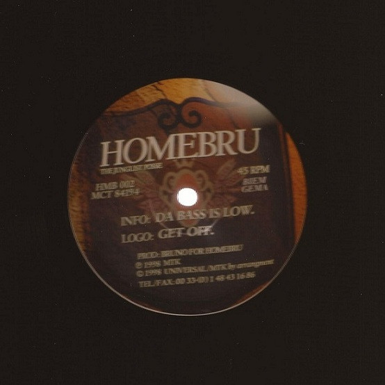 Junglist Posse - Da Bass Is Low / Get Off | Homebru (HMB 002)
