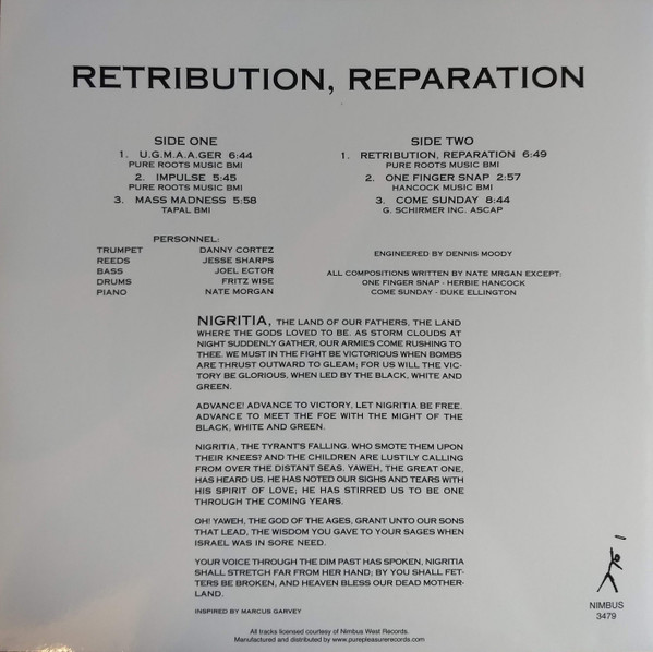 Nate Morgan - Retribution, Reparation | Nimbus West Records (NS-3479) - 2