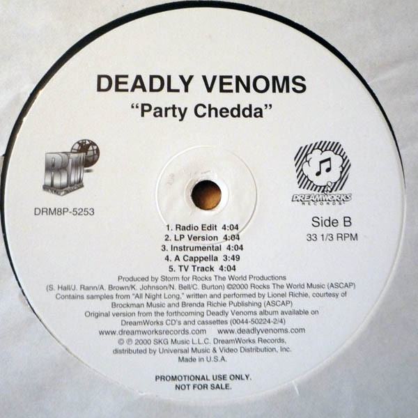 Deadly Venoms - Venom Everywhere / Party Chedda | Rocks The World (DRM8P-5253) - 3