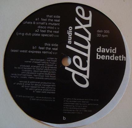 David Bendeth - Feel The Real | Audio Deluxe (delr 005) - main