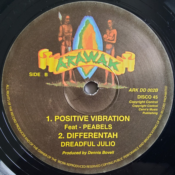 Errol Dunkley & Peabels & Dreadful Julio - A Little Way Different / Positive Vibration / Differentah | Arawak (ARK DD 002) - main Errol Dunkley & Peabels & Dreadful Julio - A Little Way Different / Positive Vibration / Differentah | Arawak (ARK DD 002) - main
