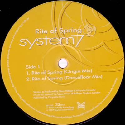System 7 - Rite Of Spring | Butterfly Records (BFLT42) - 3