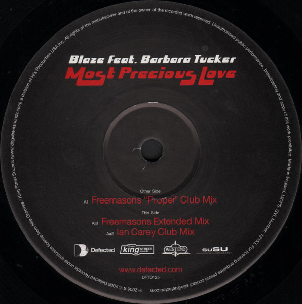 Blaze Feat. Barbara Tucker - Most Precious Love | Defected (DFTD125) - 3 Blaze Feat. Barbara Tucker - Most Precious Love | Defected (DFTD125) - 3
