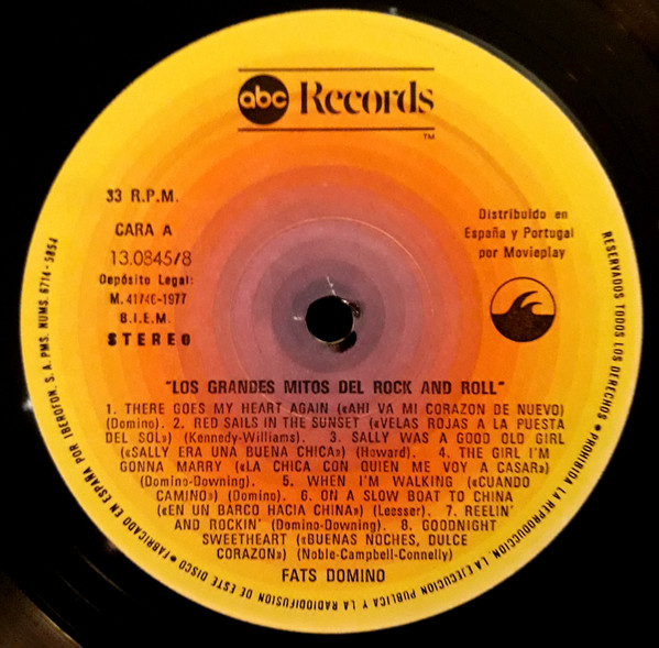 Fats Domino - Los Grandes Mitos Del Rock And Roll | ABC Records (13.0845/8) - 3
