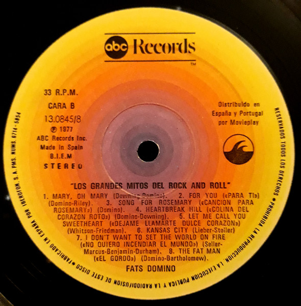 Fats Domino - Los Grandes Mitos Del Rock And Roll | ABC Records (13.0845/8) - 4