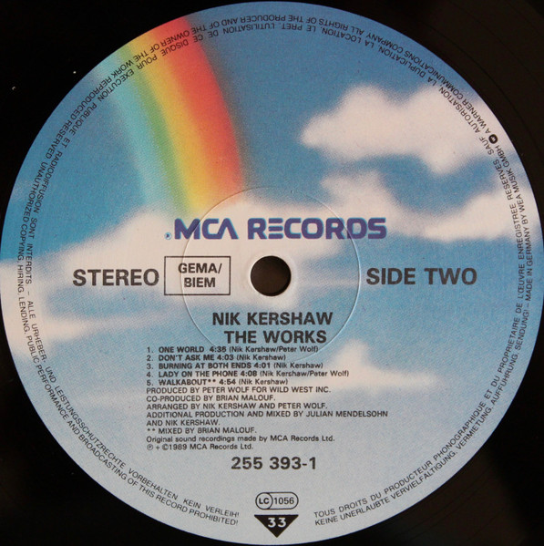 Nik Kershaw - The Works | MCA Records (255 393-1) - 4 Nik Kershaw - The Works | MCA Records (255 393-1) - 4