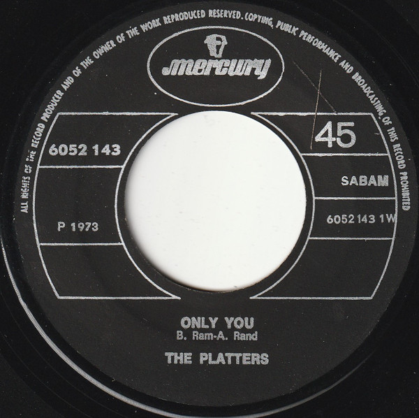 The Platters - Only You / The Magic Touch | Mercury (6052 143) - 3