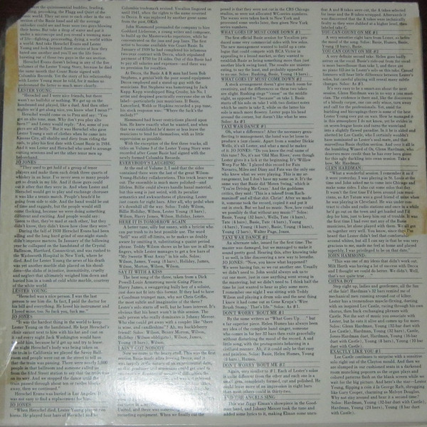 Lester Young - The Lester Young Story / Volume 3 Enter The Count | Columbia (JG 34840) - 3