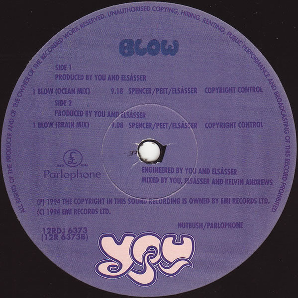 You - Blow | Parlophone (12RDJ 6373) - main