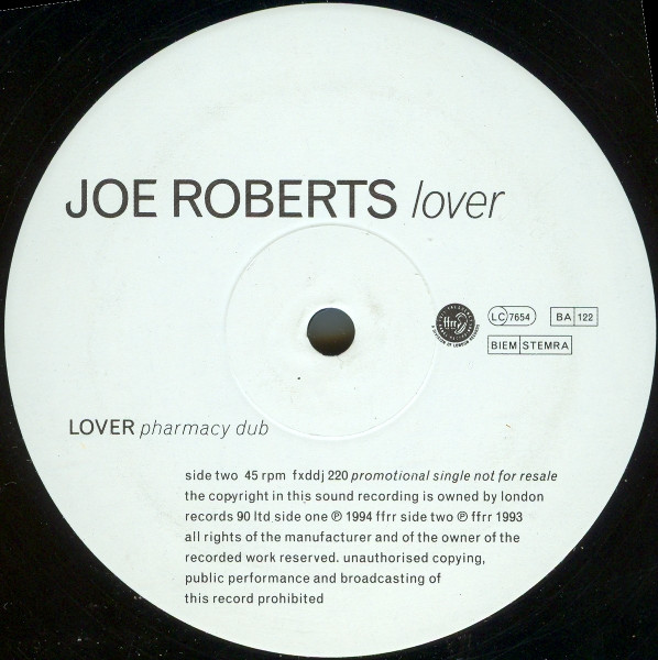 Joe Roberts - Lover | FFRR (fxddj 220) - 2