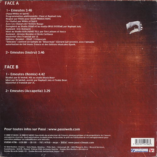 Passi - Emeutes | V2 Music (VVR501 4796) - 2