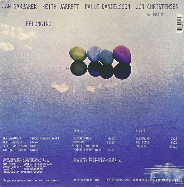 Jan Garbarek , Keith Jarrett , Palle Danielsson , Jon Christensen - Belonging | ECM Records (ECM 1050 ST) - 2
