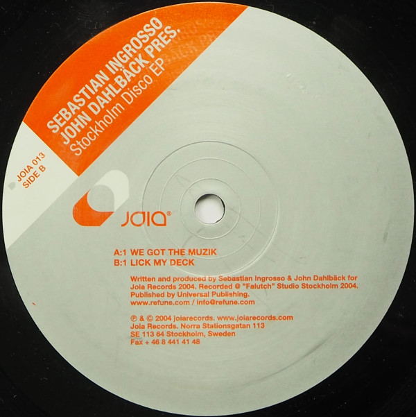 Sebastian Ingrosso & John Dahlbäck - Stockholm Disco EP | Joia Records (JOIA 013) - 2 Sebastian Ingrosso & John Dahlbäck - Stockholm Disco EP | Joia Records (JOIA 013) - 2