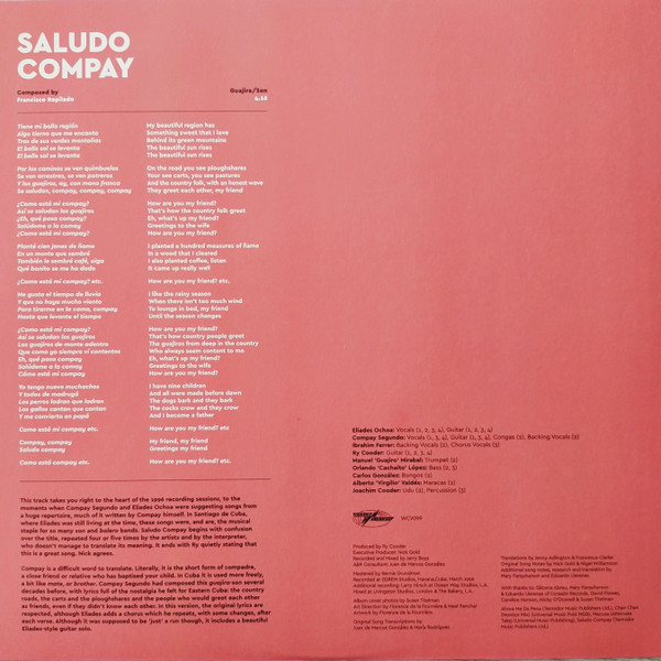 Buena Vista Social Club - Ahora Me Da Pena EP (Limited Edition - RSD2022) [Vinyl] | World Circuit (WCV099) - 3