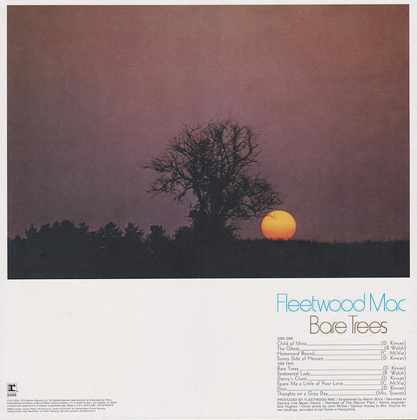 Fleetwood Mac - Bare Trees | Reprise Records (RES1 2080) - 3 Fleetwood Mac - Bare Trees | Reprise Records (RES1 2080) - 3