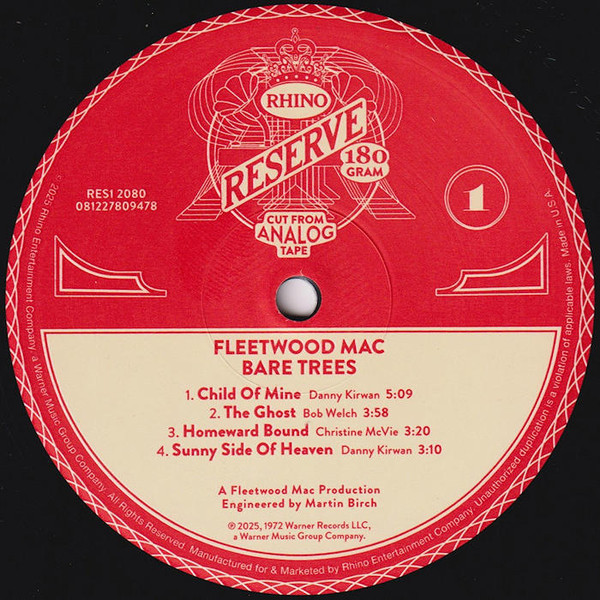 Fleetwood Mac - Bare Trees | Reprise Records (RES1 2080) - 4 Fleetwood Mac - Bare Trees | Reprise Records (RES1 2080) - 4
