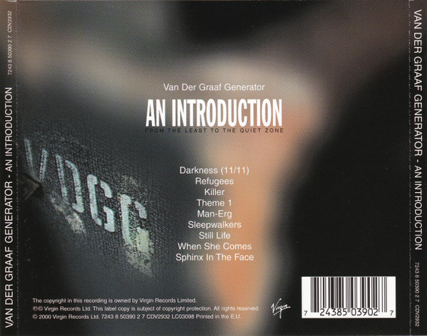 Van Der Graaf Generator - An Introduction (From The Least To The Quiet Zone) | Virgin (CDV2932) - 3 Van Der Graaf Generator - An Introduction (From The Least To The Quiet Zone) | Virgin (CDV2932) - 3