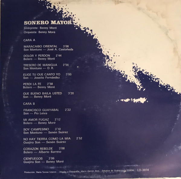 Beny Moré - Sonero Mayor | Areito (LD-3974) - 2