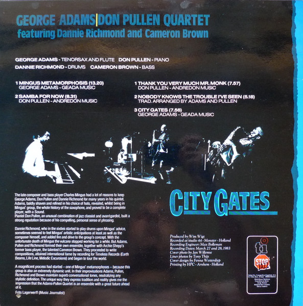George Adams - Don Pullen Quartet - City Gates | Timeless (JS-144) - 2 George Adams - Don Pullen Quartet - City Gates | Timeless (JS-144) - 2