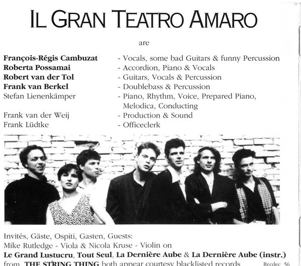 Il Gran Teatro Amaro - Hôtel Brennessel | RecRec Music (RecDec 56) - 3