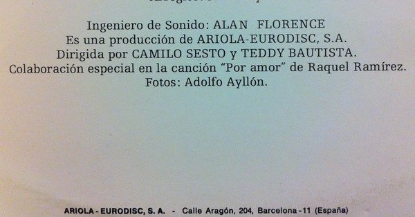 Camilo Sesto - Memorias | Ariola (28.110-I) - 4