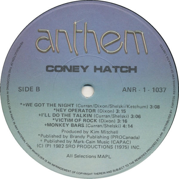 Coney Hatch - Coney Hatch | Anthem (ANR-1-1037) - 3
