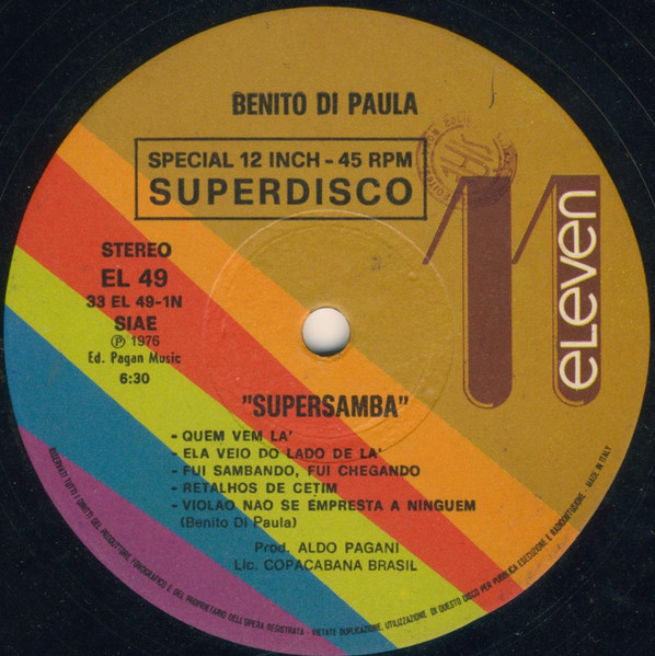 Benito Di Paula - Supersamba | Eleven (EL 49) - 2