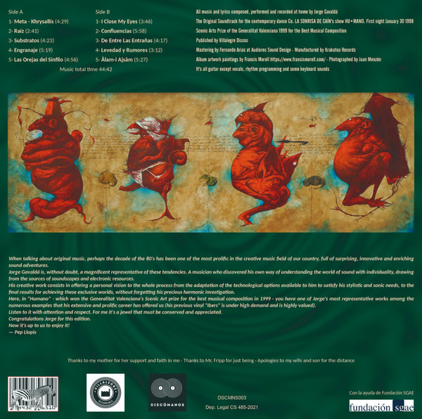 Jorge Gavaldá - Humano | Discómanos Records (DSCMNS003) - 2
