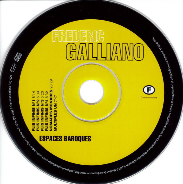 Frederic Galliano Featuring Stéphane Belmondo Et Lionel Belmondo & Louis 2000 - Espaces Baroques | F Communications (F077CD) - 3