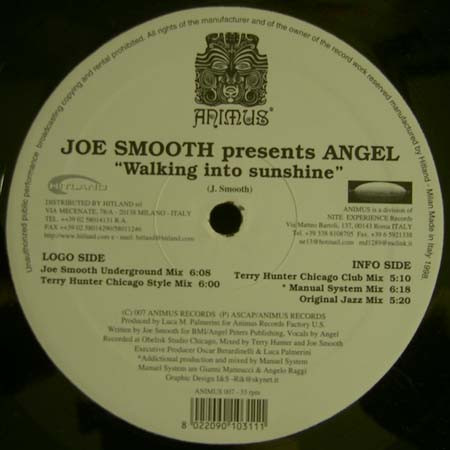 Joe Smooth - Walking Into Sunshine | Animus Records (ANIMUS 007) - main