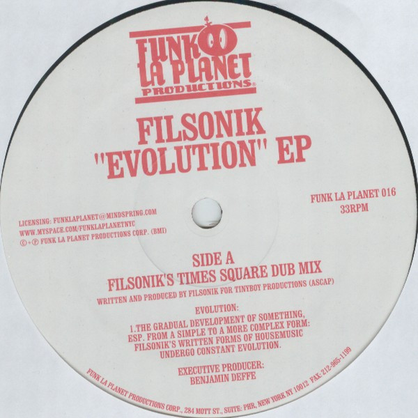 Filsonik - Evolution EP | Funk La Planet (FUNKLAPLANET 016) - main Filsonik - Evolution EP | Funk La Planet (FUNKLAPLANET 016) - main