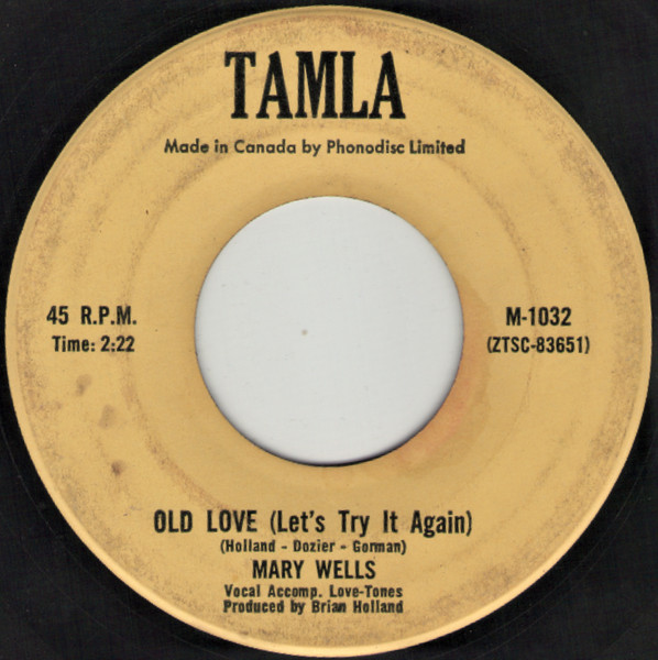 Mary Wells - You Beat Me To The Punch / Old Love (Let's Try It Again) | Tamla (M-1032) - 2