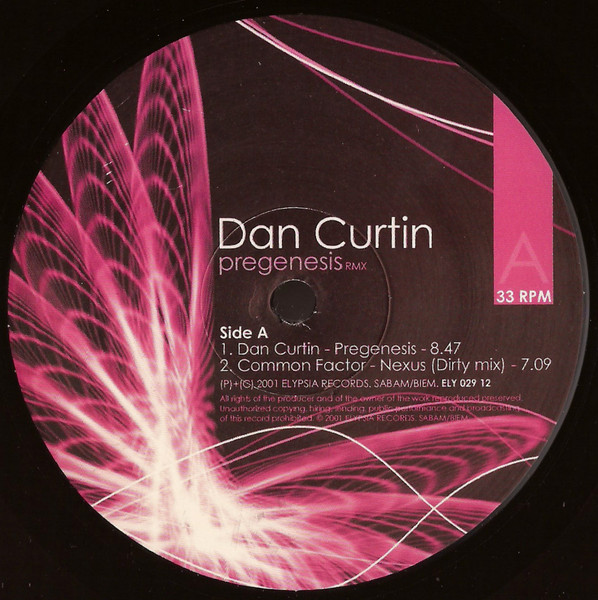 Dan Curtin - Pregenesis RMX | Elypsia (ELY02912)