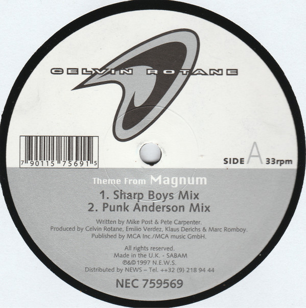 Celvin Rotane - Theme From Magnum (The Remixes) | NEC Records (NEC 759569) - 3