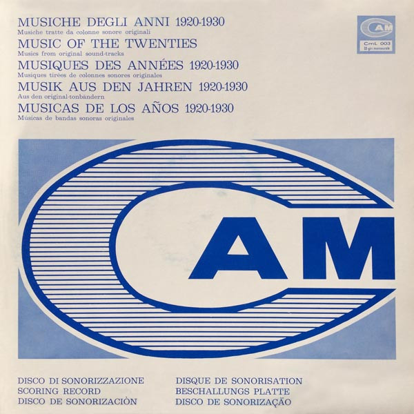 Various - Musiche Degli Anni 1920-1930 (Music Of The Twenties) | CAM (CmL 003)