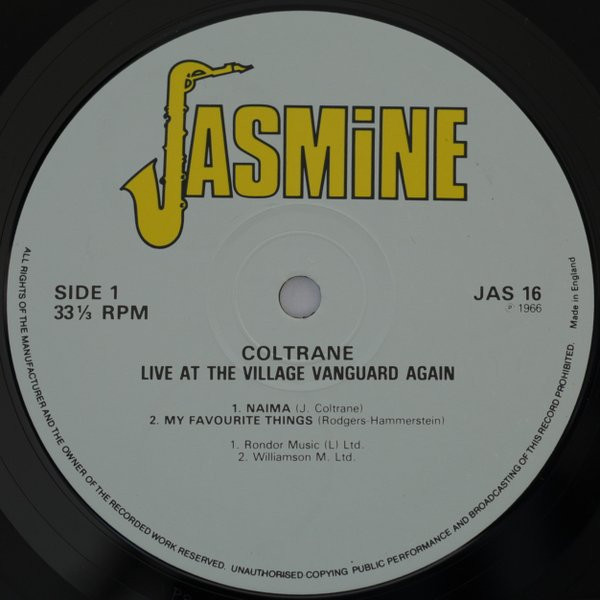 John Coltrane - Live At The Village Vanguard Again! | Jasmine Records (JAS 16) - 2