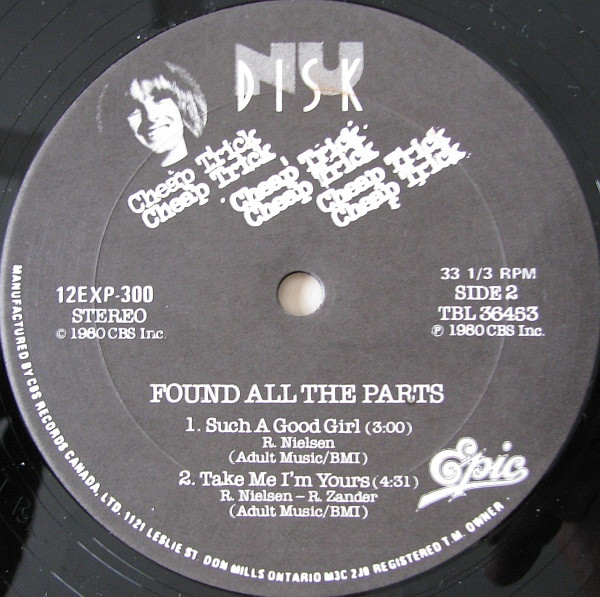 Cheap Trick - Found All The Parts | Nu Disk (12EXP-300) - 4