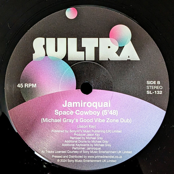 Jamiroquai - Space Cowboy (Michael Gray’s Good Vibe Zone) | Sultra Records (SL-132) - 4